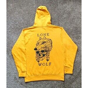 Relentless Betrayal Hoodie Men's Medium Wolf Yellow Long Sleeve